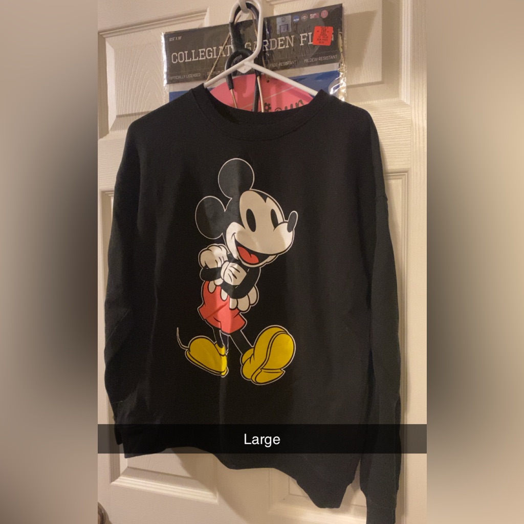 Disney Black Crewneck Sweater With Mickey Mouse